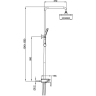 Душевая стойка со смесителем GAPPO G2496-19 Оружейная сталь